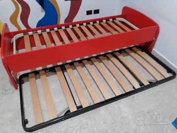 Struttura letto singolo + rete estraibile