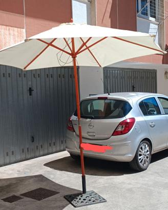 Ombrellone con base in ghisa