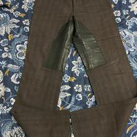 Pantaloni vintage con inserti in pelle - tag 48