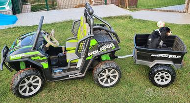 peg perego polaris RZR pro 24v con rimorchio