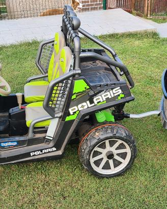 peg perego polaris RZR pro 24v con rimorchio