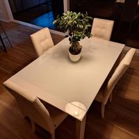 Tavolo bianco laccato allungabile