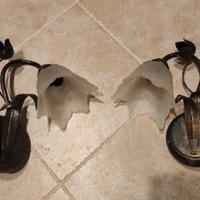 aplique,  lampada da muro ferro battuto