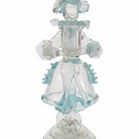 Dama Goldoniana Portacandela in Vetro di Murano