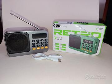 Radio Portatile Mp3 Bluetooth Usb Ricaricabile 