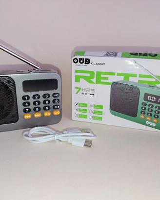 Radio Portatile Mp3 Bluetooth Usb Ricaricabile 