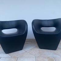 Poltrone  pelle nera