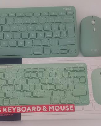 Tastiera portatile con mouse usb multidispositivo