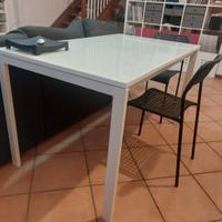 tavolo ikea + piana NUOVA in vetro temperato