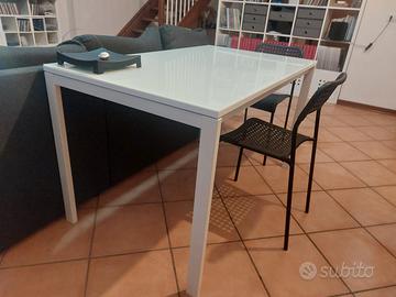 tavolo ikea + piana NUOVA in vetro temperato