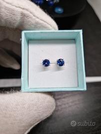 Orecchini d'argento 925 con tanzaniti naturali