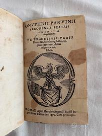 Libro antico "De Praecipuis Urbis" 1570