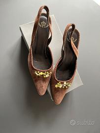 Chanel in camoscio testa di moro numero 38