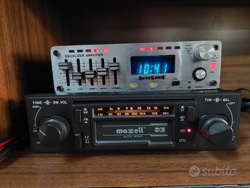 autoradio vintage con equalizzatore