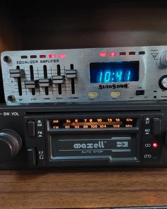 autoradio vintage con equalizzatore