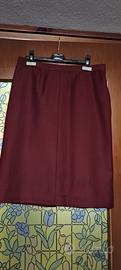 Gonna in lana bordeaux, Taglia 44/46