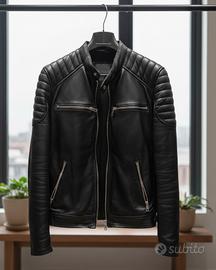 Giacca/Giubbotto Biker nera di pelle M