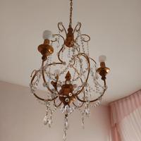 lampadario con cristalli 