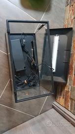 Acquario con filtro luce e lampada regola temperat