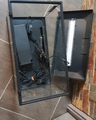 Acquario con filtro luce e lampada regola temperat