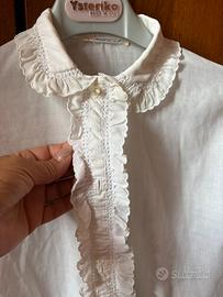 Camicia bianca in lino Vintage ragazza