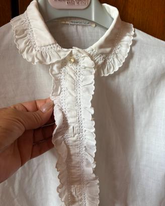 Camicia bianca in lino Vintage ragazza