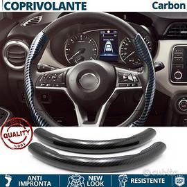 COPRIVOLANTE per NISSAN in FIBRA CARBONIO Nero