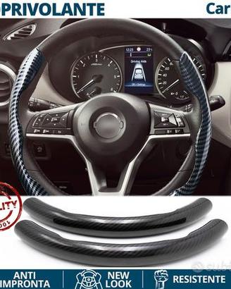 COPRIVOLANTE per NISSAN in FIBRA CARBONIO Nero