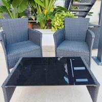 set giardinaggio poltrona in rattan - tavolo 