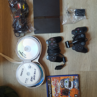 PS2 Slim con 2 controller + giochi e cavetteria