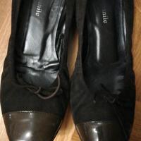 Ballerine camoscio e punta in pelle n. 37