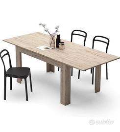 Tavolo cucina allingabile, misure in foto
