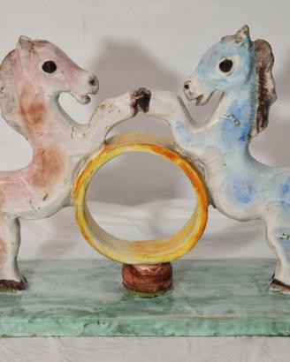 Solimene Vietri – Scultura ceramica cavalli '70