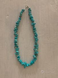 Collana con pietre naturali di turchese
