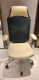 Poltrona direzionale in pelle