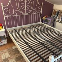 Letto matrimoniale ikea in ferro bianco