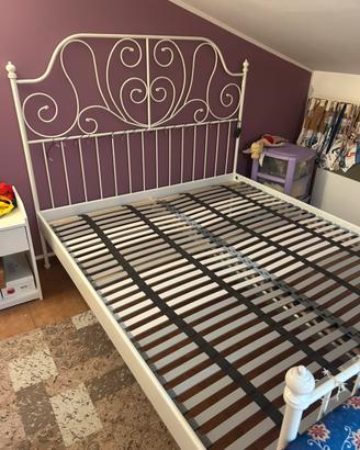 Letto matrimoniale ikea in ferro bianco
