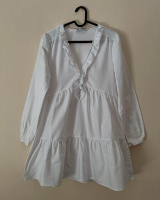 Vestito Corto Bianco ZARA - Taglia XS (Come Nuovo)