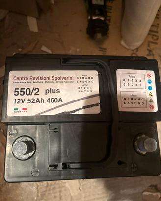 Batteria auto 550/2 plus 12V 52Ah 460A