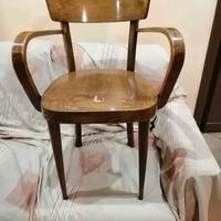 sedia in legno da ufficio vintage