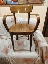 sedia in legno da ufficio vintage