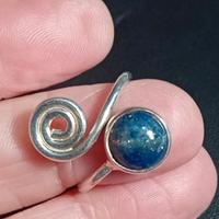 Anello in argento 925 reg e lapislazzulo naturale 