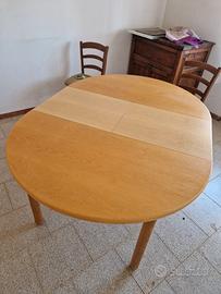 Tavolo rotondo allungabile ovale