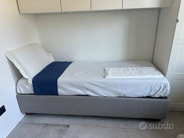 Letto singolo con cassettone