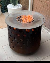 Piastra a disco planch griglia barbecue inox