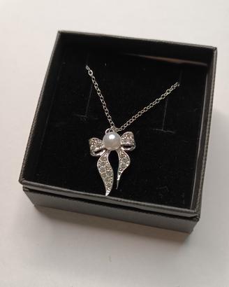 collana fiocco e perla