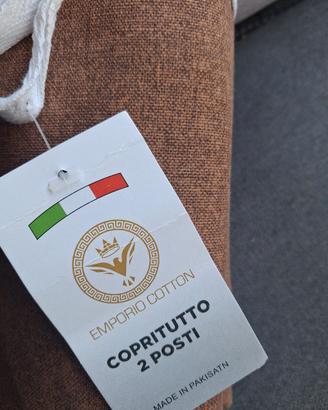 copritutto grandfoulard matrimoniale  marrone 