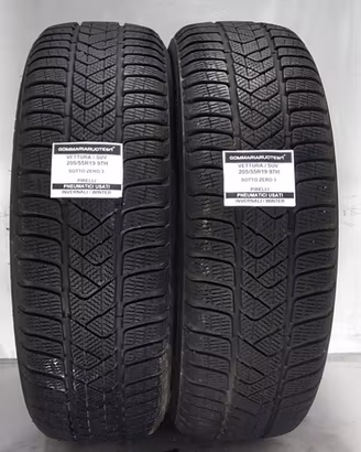 2 PNEUMATICI USATI 205/55R19 97H SZ3 PIRELLI GOMME