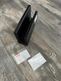 Portacorrispondenza Pelle Nera e Argento