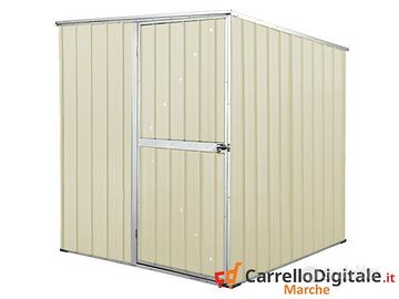 Box da giardino lamiera 175x185cm 2,92mq avorio